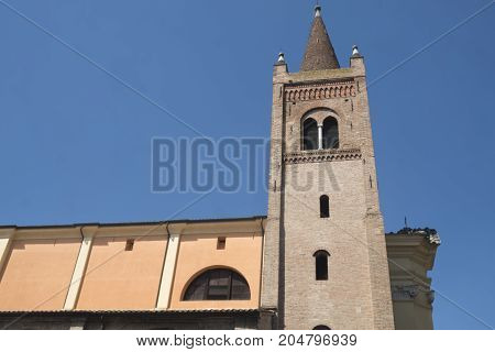 Forli (Emilia Romagna Italy): ancient church of Santissima Trinita exterior