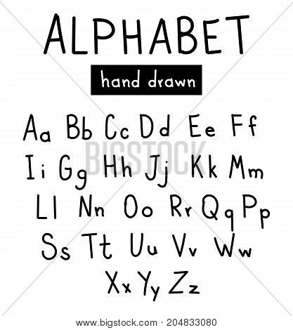 Hand Drawn Fonts. Handwritten Alphabe Style Modern Calligraphy