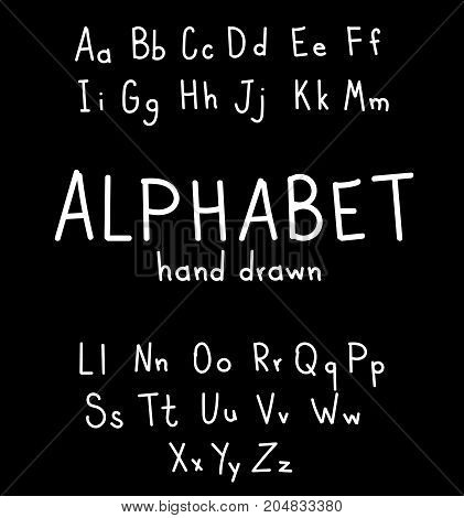 Hand Drawn Fonts. Handwritten Alphabe Style Modern Calligraphy