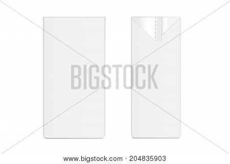 3D. Milk and juice carton packaging on white background Mock-up. Carton liter packagevector