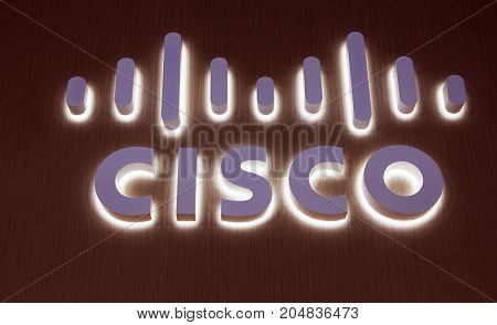 Cisco Letters On A Wall In Amsterdam