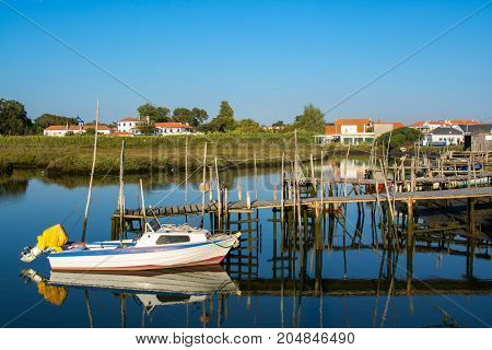 view of the river sado estuary in Comporta Alentejo Portugal