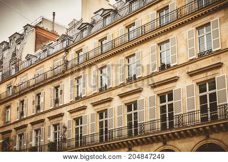 Haussmann Building In The Center Of Paris