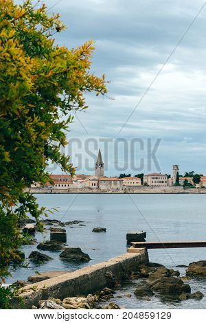 Sea. Sea coast. Sea view. The stony coast of the Adriatic Sea