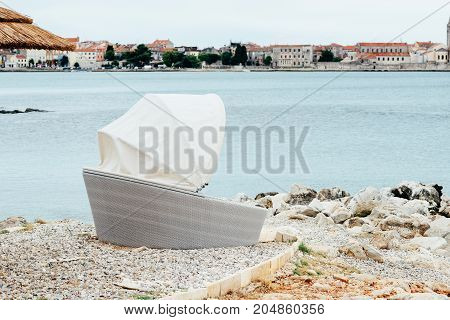 Sea Coast. Sea View. The Stony Coast Of The Adriatic Sea