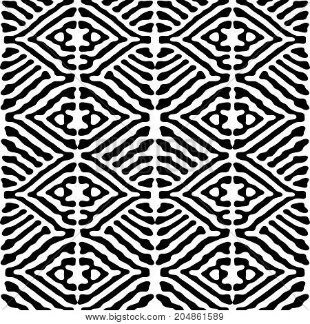 Seamless Brushpen Textile Doodle Pattern Grunge Texture