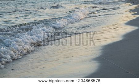 Wave on sand sea coast beach water