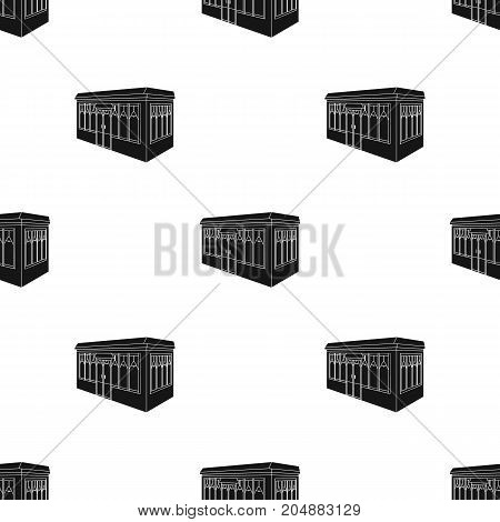 Bar, restaurant. Architectural construction of the bar single icon in black style vector symbol stock illustration .