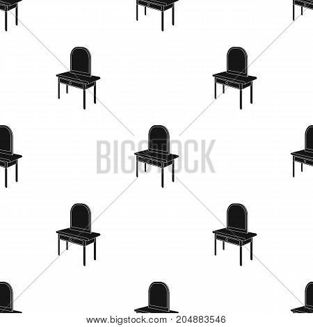 Dressing table with mirror. Furniture and interior single icon in black style Isometric vector symbol stock illustration .
