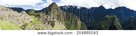 The Machu Picchu beautiful mountain in perou