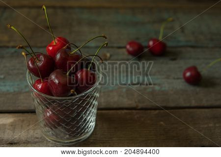 Сherry. Fresh Sweet Big Cherry. Red Organic Cherry