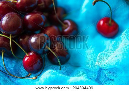 Сherry. Fresh Sweet Big Cherry. Red Organic Cherry