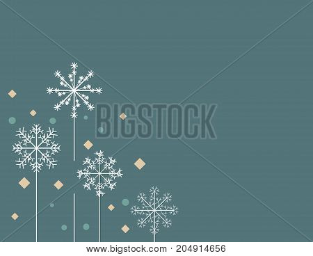 Vector snowalkers background. Clean winer banner template