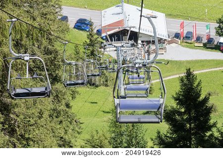 Ski Lift Chair In The Alps