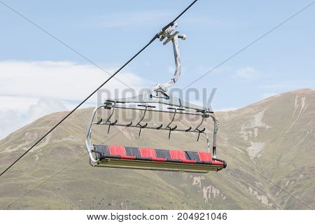Ski Lift Chair In The Alps