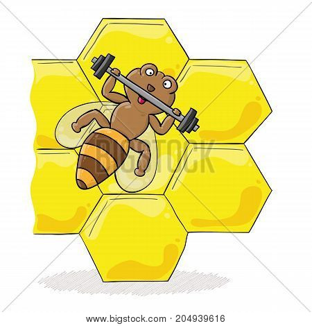 Bee With Dumbbell
