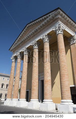 Forli (Emilia Romagna Italy): exterior of the historic cathedral