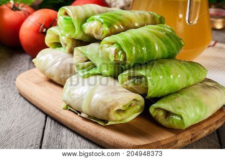 Stuffed Cabbage Prepared For Cooking
