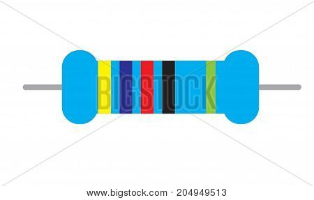 resistor icon on white background. resistor sign. flat style.