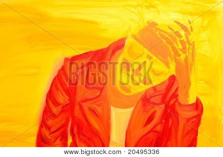 Abstrakt understregede Person
