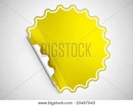 Giallo Round Hamous adesivo o etichetta