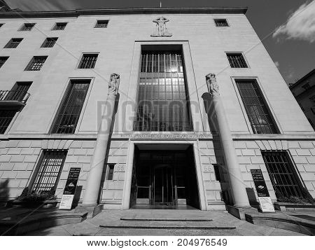 Royal Institute Of British Architects In London Black And White