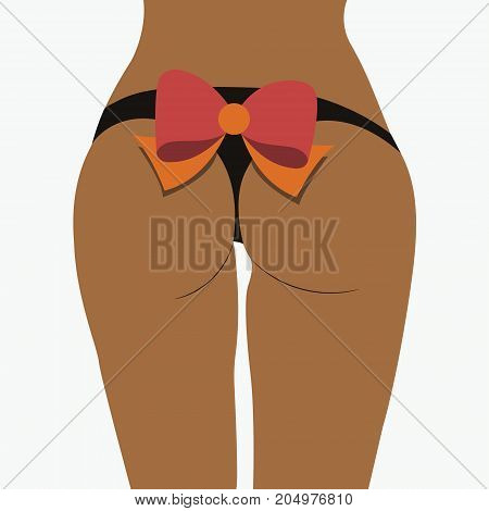 Beautiful Female Buttocks In Bikini