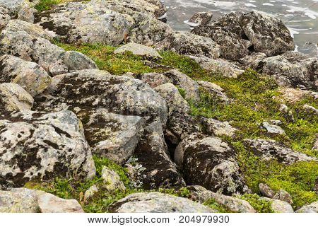 Mountain landscape along the National tourist route Aurlandstjellet. Flotane. Western Norway