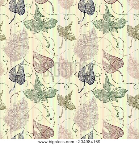 Autumn Leaves Seamless Ornament