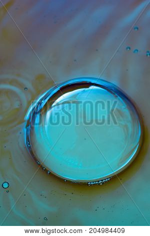Colorful Water Bubles On Water As Background