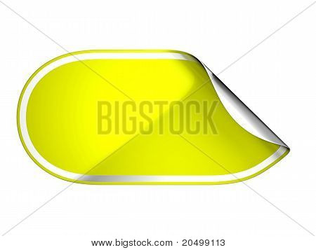Adesivo Hamous giallo arrotondato o etichetta