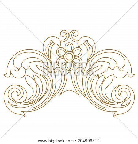 Golden vintage ornament, baroque ornament, scroll ornament, engraving ornament, border ornament, floral ornament, retro pattern, antique pattern, style acanthus pattern, foliage pattern, swirl pattern decorative pattern, filigree pattern. vector