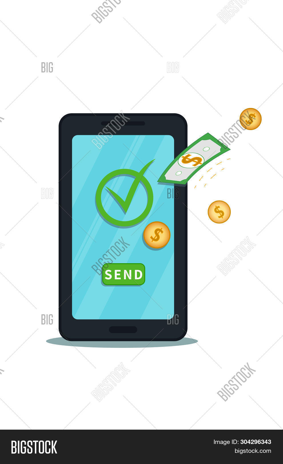 Send Money Online Vector Photo Free Trial Stock Send Money Online Vector Photo Free