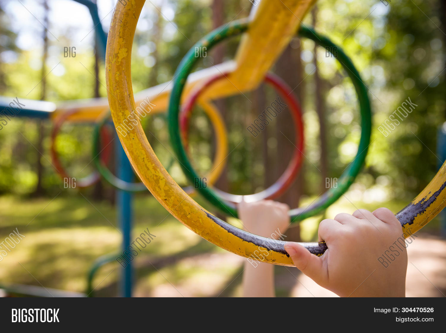 Young Boy Climbing On Image Photo Free Trial Bigstock