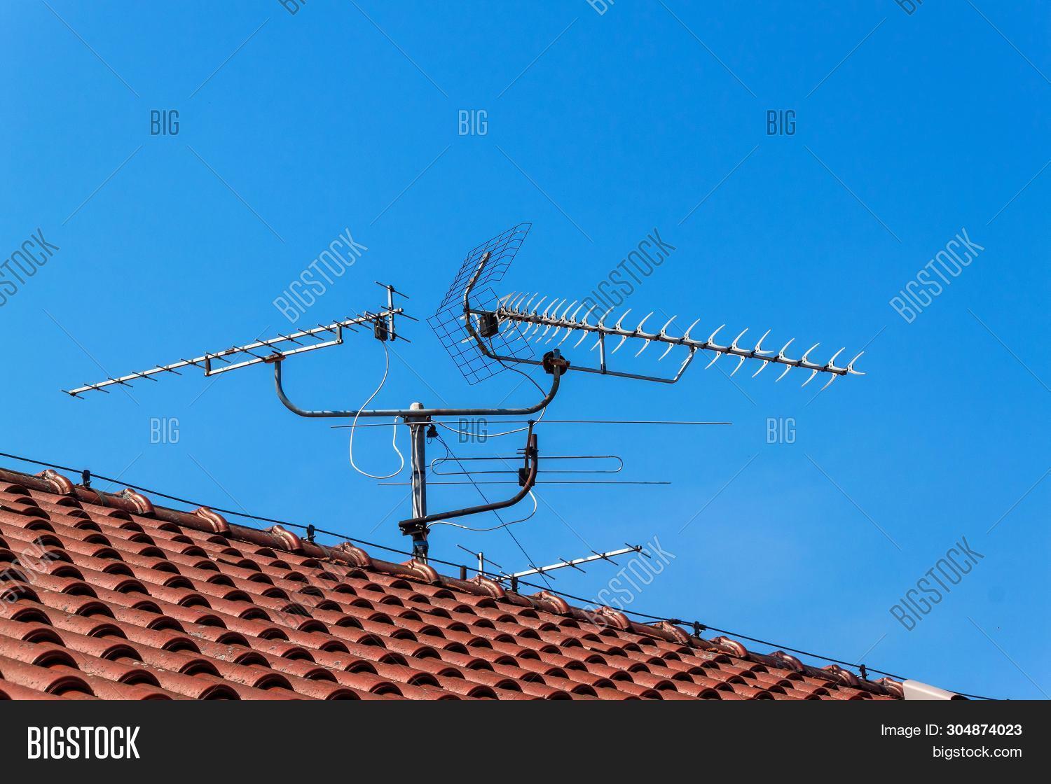 Tv Antenna On Roof Image & Photo (Free Trial) Bigstock