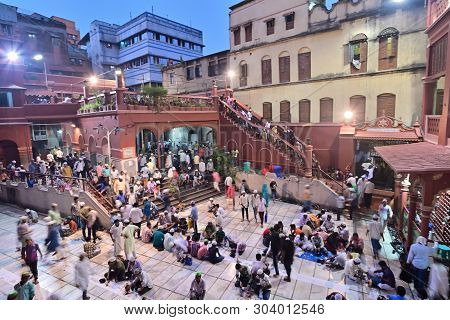 Kolkata, West Bengal, India - May 27 2019 : Muslim People Breaking Their Day Long Fasting By Having 