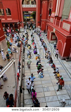 Kolkata, West Bengal, India - May 27 2019 : Muslim People Breaking Their Day Long Fasting By Having 