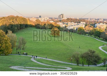 Munich, Germany - November 01, 2018: Olympic Park Or Olympiapark In Munich