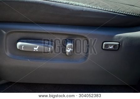 Buttons For Adjusting And Adjusting The Seat Horizontally In Height By Tilting The Backrest With Bla