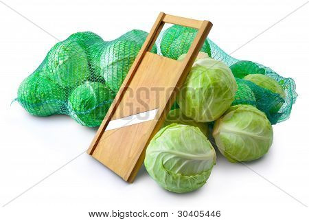Капуста и салат среза