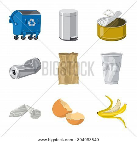 Vector Design Of Environment  And Waste Symbol. Collection Of Environment  And Ecology Vector Icon F
