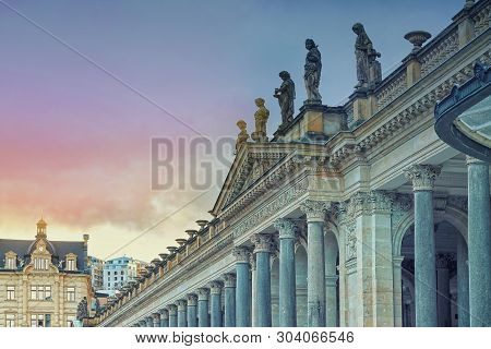 Termal Mineral Spring In Karlovy Vary. Czech Republic.