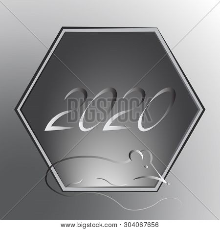Astrological Zodiac Sign Metal Rat According To The Chinese East Asian Calendar. The Layout Of The S