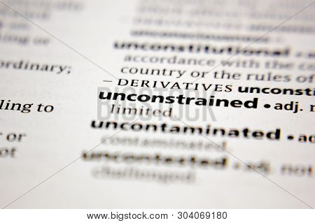 Word Or Phrase Unconstrained In A Dictionary.
