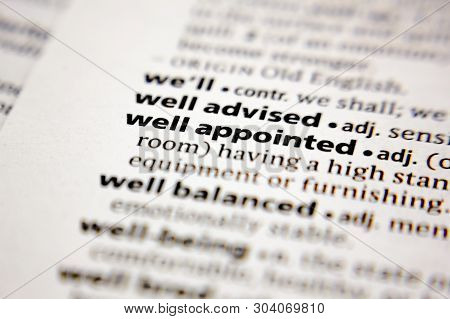 Word Or Phrase Well Appointed In A Dictionary.