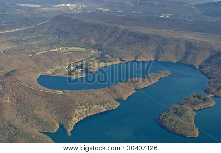 Ilmakuva Raystown Hitto, Pennsylvania, Yhdysvallat