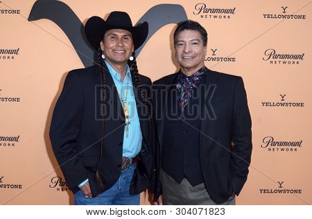 LOS ANGELES - MAY 30:  Mo Brings Plenty, Gil Birmingham at the 