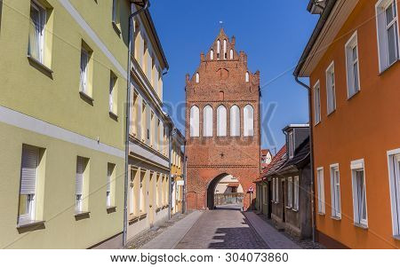 Historic City Gate Stralsunder Tor In Grimmen, Germany
