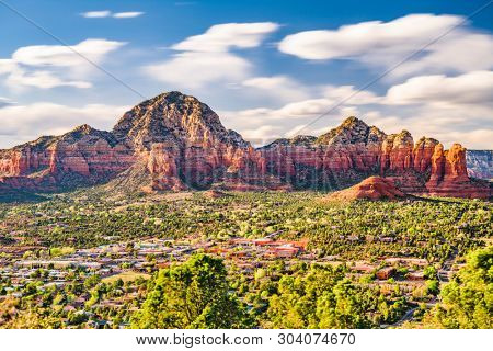 Sedona, Arizona, USA downtown skyline.