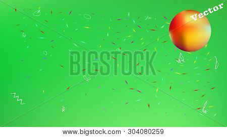 Pristine Space Fantasy. Professional Colorific Illustration.  Background Texture, Modern. Green Colo